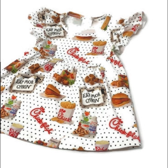 8/9 Chick fil a dress size boutique milk Silk - Picture 2 of 7